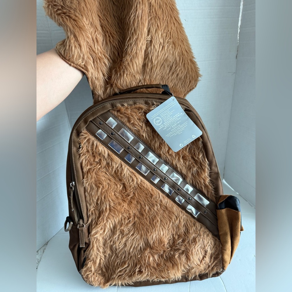 Disney Store Star Wars Chewbacca School Backpack Cosplay Bag with Removable Hood - Picture 6 of 14